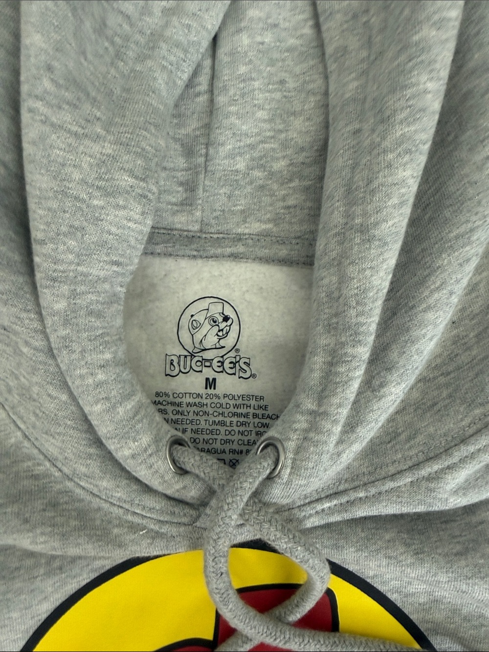 Gray Hoodie with Buc-ee's Beaver Logo - Picture 2 of 3